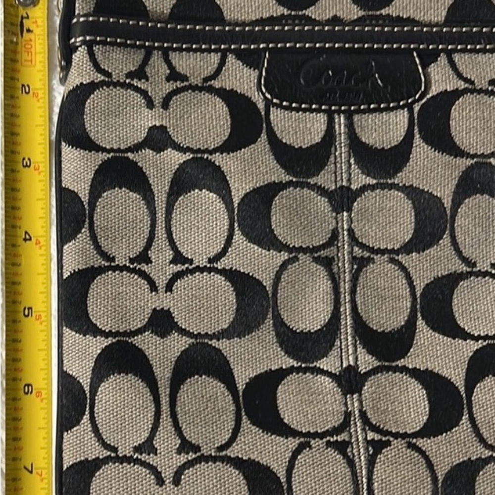 Coach Small Signature Crossbody in Black and Tan - Picture 3 of 5